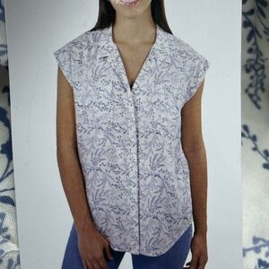 Jachs Girlfriend Women's XL Blouse White Rayon a1923